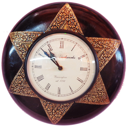Round Carved Wall Clock