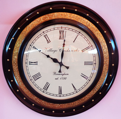 Round Carved Wall Clock