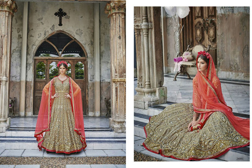 Net Embroidered Work Anarkali Salwar Kameez