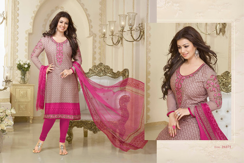 Ayesha Takia Grey Cotton Churidar Suit