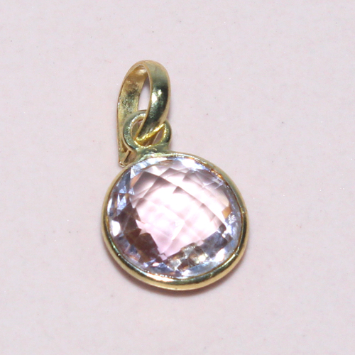 Pink Amethyst 925 Sterling Sliver Pendant Jewelry