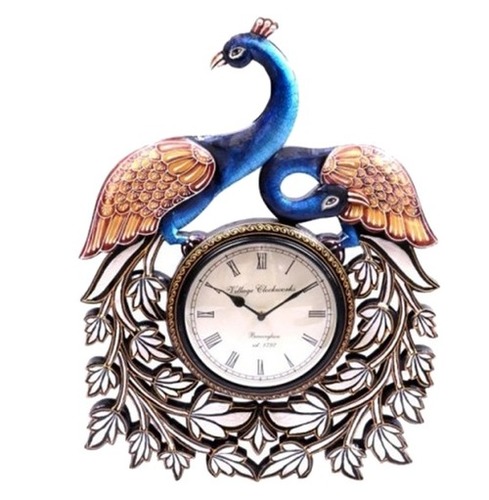 Antique Peacock Wall Clock