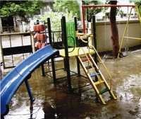 Multi Play System With Curve Slide - Frame Material: Powder-coated Galvanized Steel