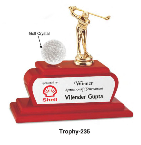 Golf Crystal Trophy
