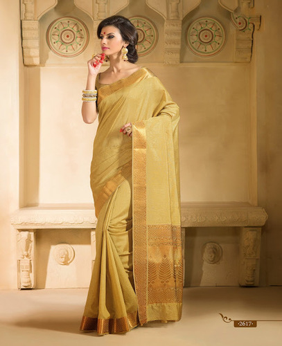 Beige Kanchipuram Silk Saree