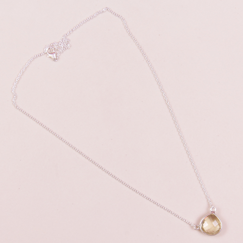 Yellow Hydro 925 Sterling Sliver Necklace