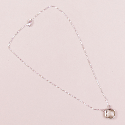 Green Amethyst 925 Sterling Sliver Necklace