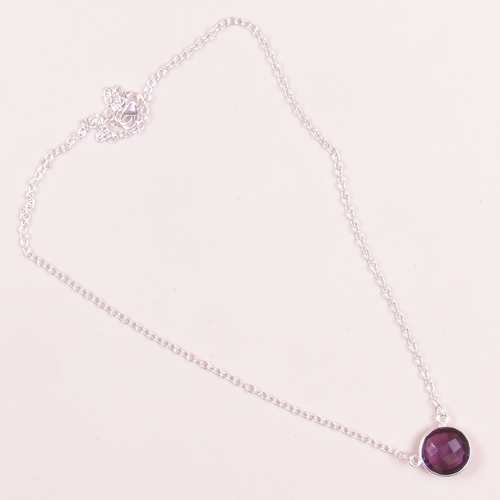 Amethyst 925 Sterling Sliver Necklace Jewelry