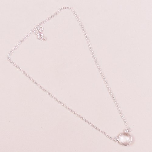 Crystal 925 Sterling Sliver Necklace Jewelry