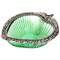 Apple Shape: White Metal Bowl