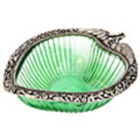 Apple Shape: White Metal Bowl