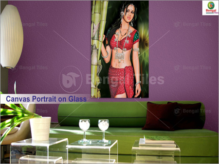 Canvas Portrait On Glass