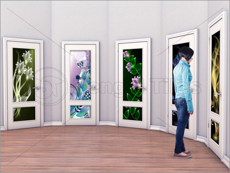 Digital Glass & Tiles Door