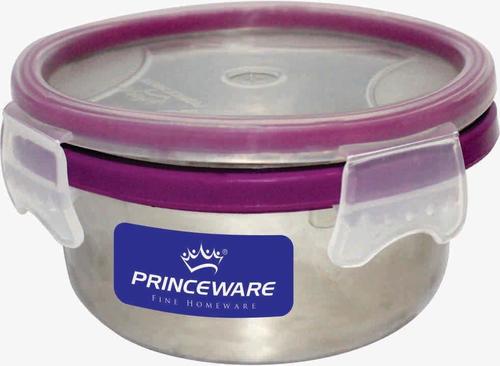 Dura Click (300 ml X 2 pcs set) - Stainless Steel, Purple, Leakproof Airtight Click-Lock Lids