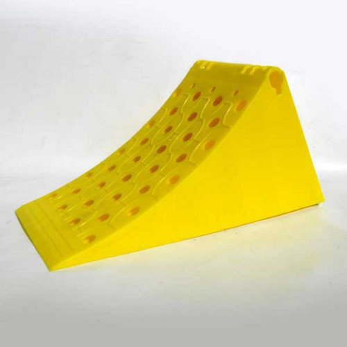 Wheel Chocks - Solid Heavy-Duty Design 6.5Kg & 9.5Kg, Yellow Manual Use