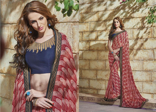 Maroon Saree Georgette