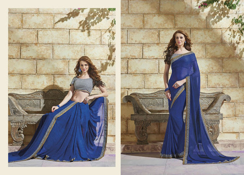 Georgette Blue Saree