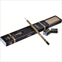 Ecos Ever Pencil - 100% Recycled Paper, 172mm Size | 2b Extra Dark Graphite, Round Shape, Black & Golden Design, School Stationery