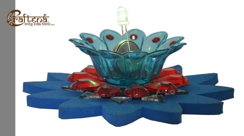 Acrylic Kundan Led Diya