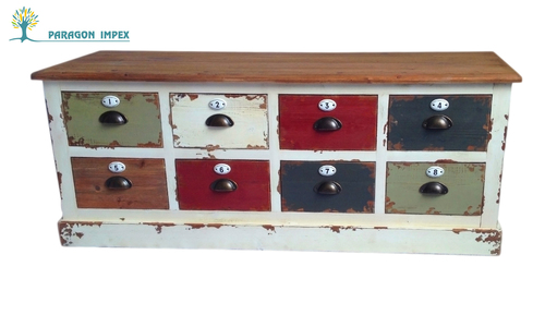 Antique Wooden Drawer Chest
