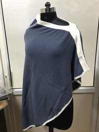 Adeena Grey Color Plain Poncho