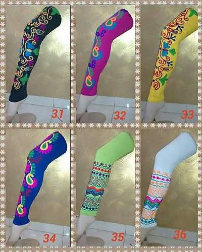 Green Printed Ladies Leggings