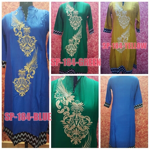 Rayon Heavy Embroidery Kurti