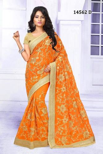 जॉर्जेट साड़ी