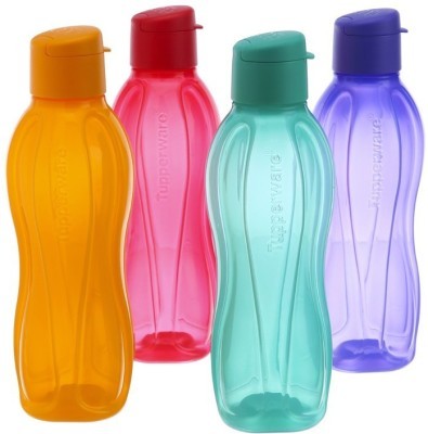 Tupperware Flip Top 1000 ml Bottle (Pack of 4, Multi Colour)