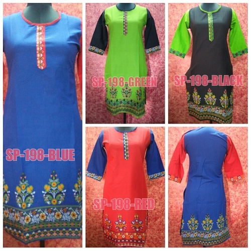 Cotton Kurtis - Knee-Length, Three-Quarter Sleeves, Round Neck | Comfortable, Stylish, Breathable, Lightweight