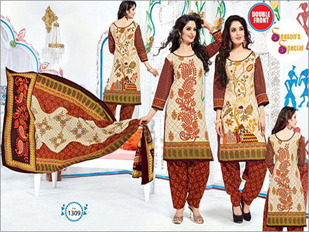 Ladies Unstitched Cotton Dress