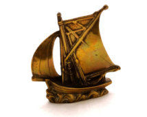 Vintage Brass Ship