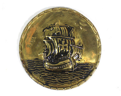 Brass Ship Wall Hanging