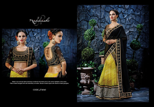 Yellow Georgette Lehenga Choli