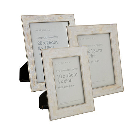 Debenhams Ivory Mother Of Pearl Photo Frames