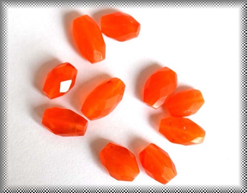 Faceted Oval ( 10 loose beads )