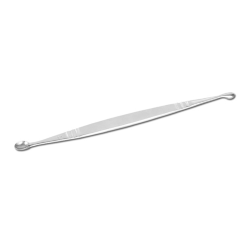 Bone Currette - Stainless Steel, 15cm, Double Ended | Ergonomic Handle, Rounded & Pointed Tips, Autoclavable, Durable Design