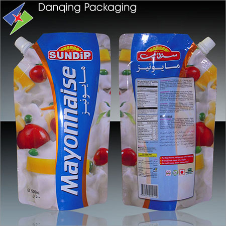 Stand Up Pouch With Corner Spout For Sauce