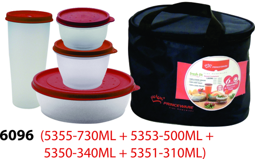 Easy Store Lunch Packg. Cont Set no. 1 with Pouch.