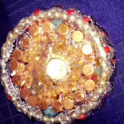 Orgone Water Ionizing Coaster Copper & Magnets Ins