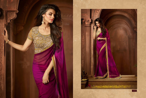 Embroidered Work Saree Designer