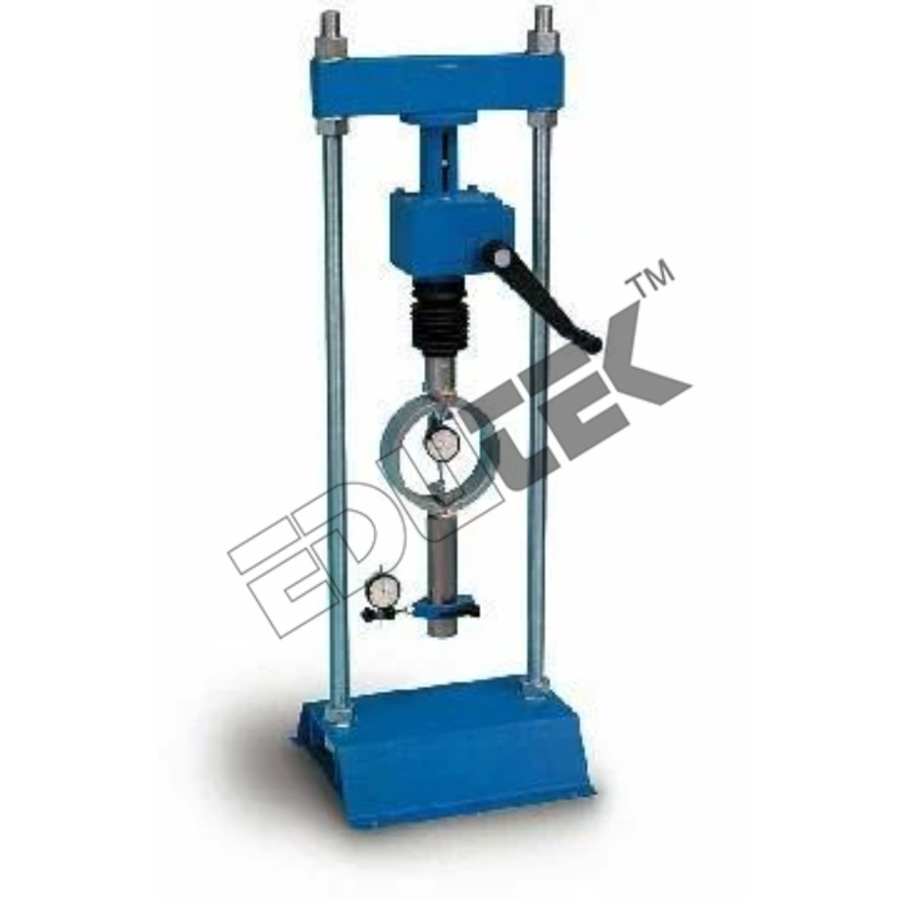 CBR Test Machine - Steel & Aluminum, 500x300x800 mm, 100 kN Capacity | Manual Operation, Analog Gauges, Durable Structure, 12-Month Warranty