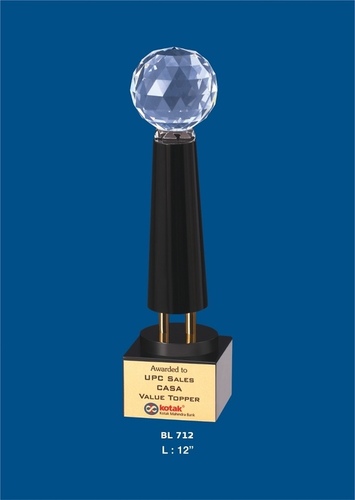 Acrylic Trophies - Acrylic & Wood, 12" Height, Clear | Elegant Design, Customizable, Award Recognition