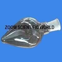 Flask Pear Shape Single Neck - Glass, 14 B Socket Size , Transparent Color, 266ml Capacity For Laboratory Use