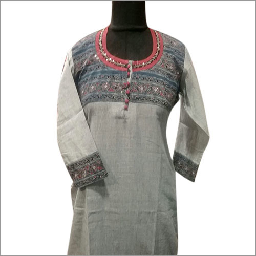 Designer Neck Long Kurtis