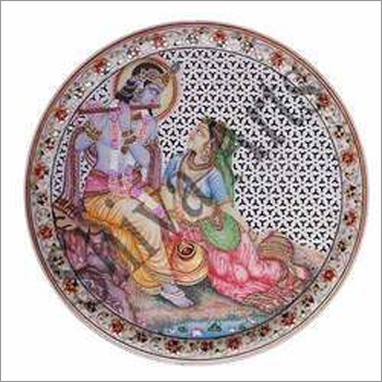 Radha Krishna Marble Plates