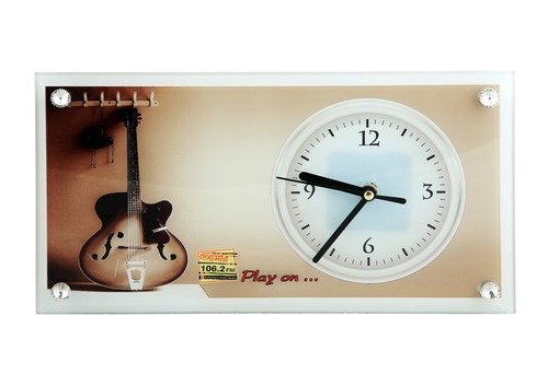 Glass Showpiece With Clock