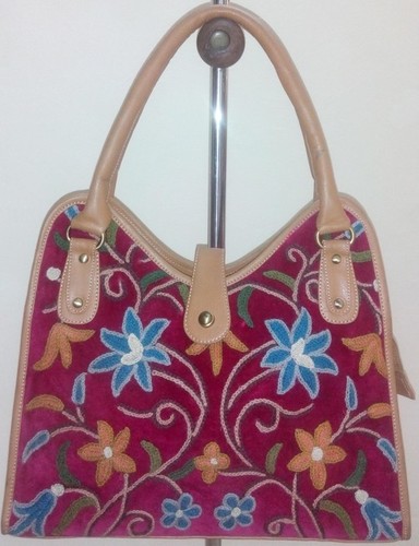 Handbag with Kashida Embroidery