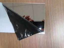 Stainless Steel Mirror PVC Sheet 304L - Customizable Size, Silver, Mirror Polished, Corrosion Resistant