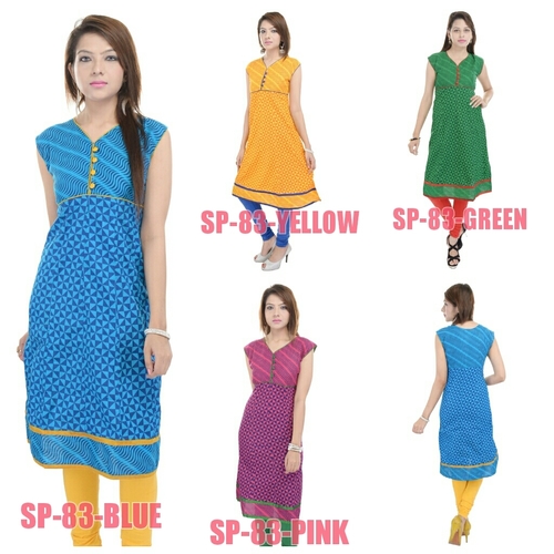 Cotton Printed Anarkali Kurti